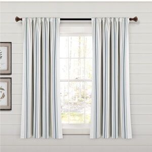 Lush Decor Farmhouse Stripe Yarn Dyed Eco-Friendly Recycled Cotton Window  PAIR